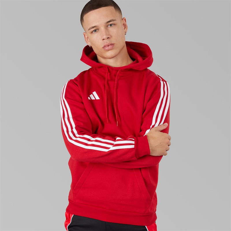 adidas Mens Tiro 23 League Pullover Sweat Hoodie Team Power Red