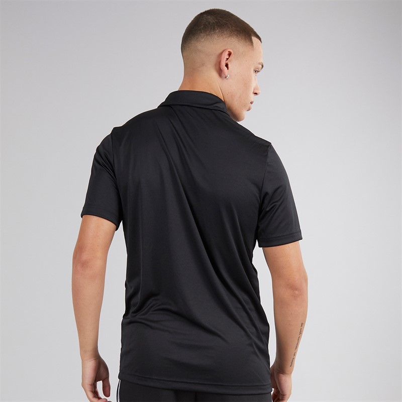 adidas Mens Entrada 22 Short Sleeve Polo Shirt Black