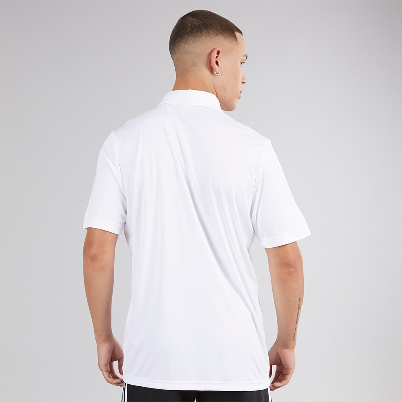 adidas Mens Entrada 22 Short Sleeve Polo Shirt White