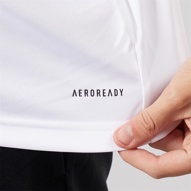 adidas Mens Entrada 22 Short Sleeve Polo Shirt White