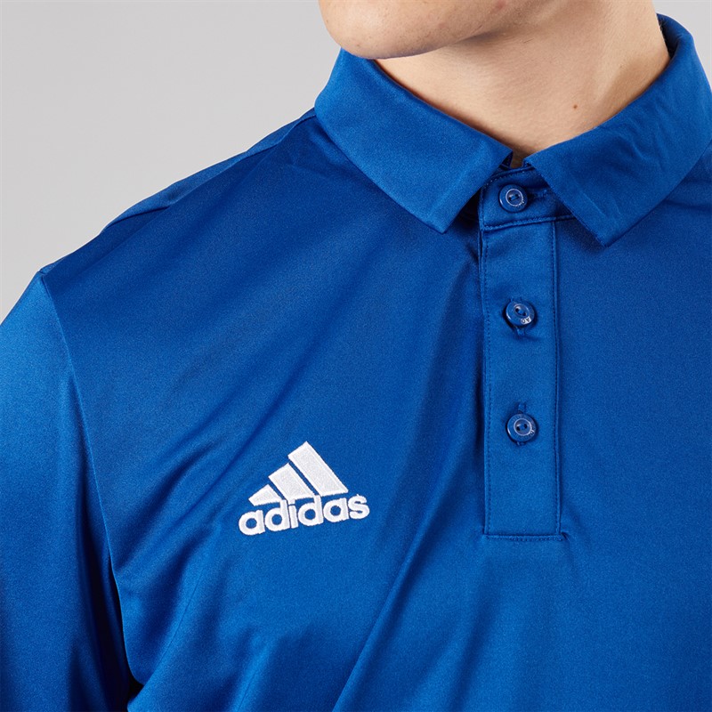 adidas Mens Entrada 22 Short Sleeve Polo Shirt Team Royal Blue