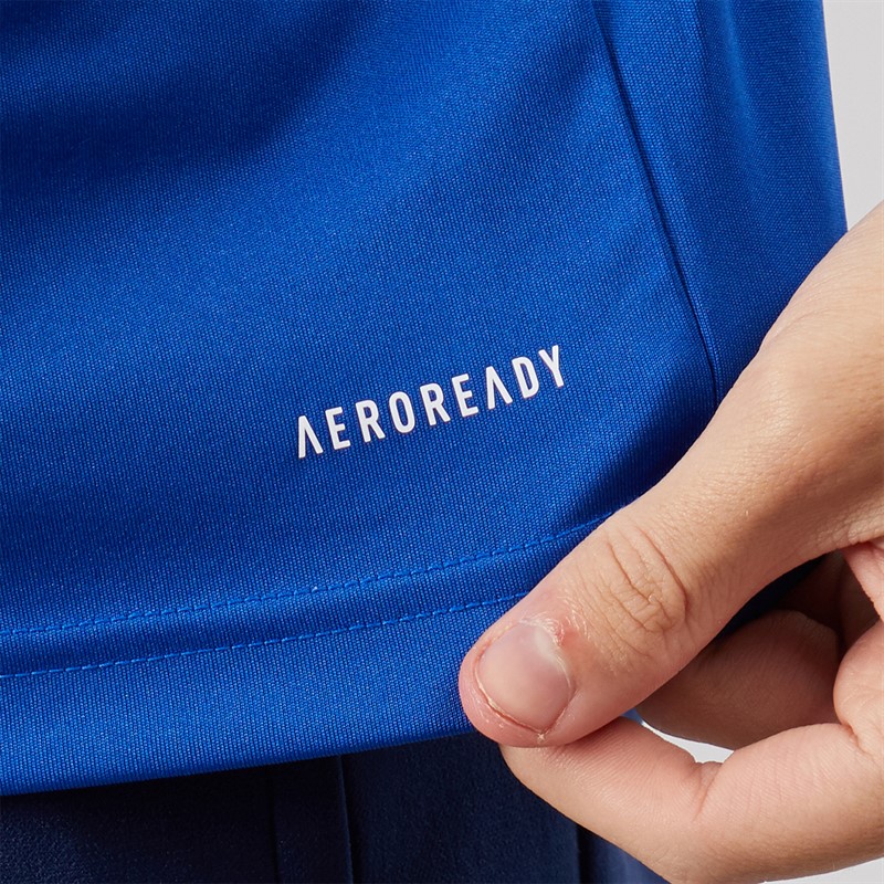 adidas Mens Entrada 22 Short Sleeve Polo Shirt Team Royal Blue