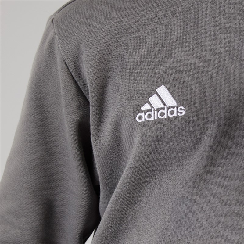 adidas Mens Entrada 22 Pullover Sweat Hoodie Team Grey Four