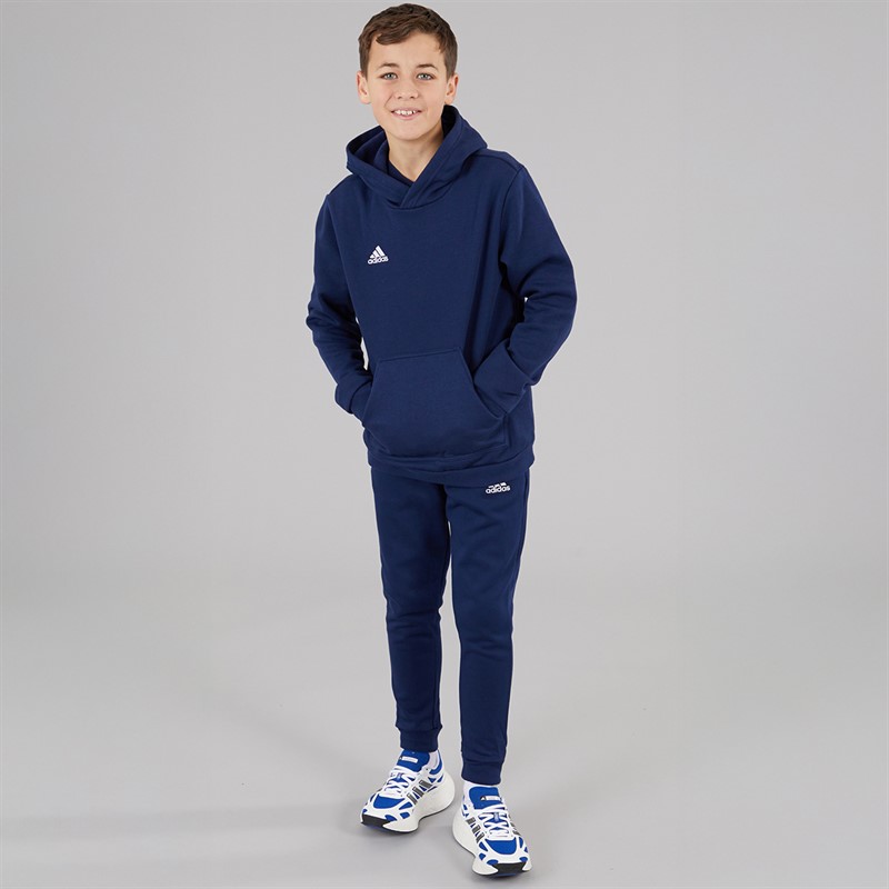 adidas Kids Entrada 22 Pullover Hoodie Team Navy Blue