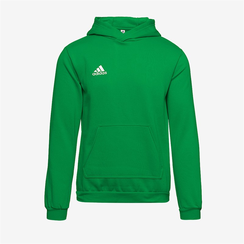 adidas Kids Entrada 22 Pullover Hoodie Team Green/White
