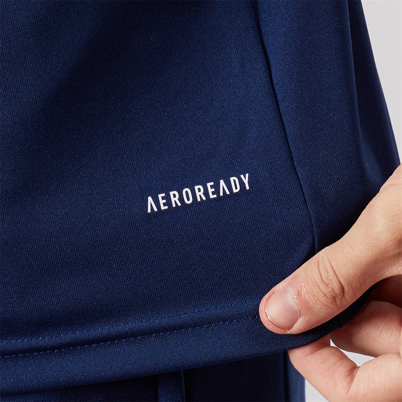 adidas Mens Squadra 21 Short Sleeve Polo Shirt Navy Blue/White