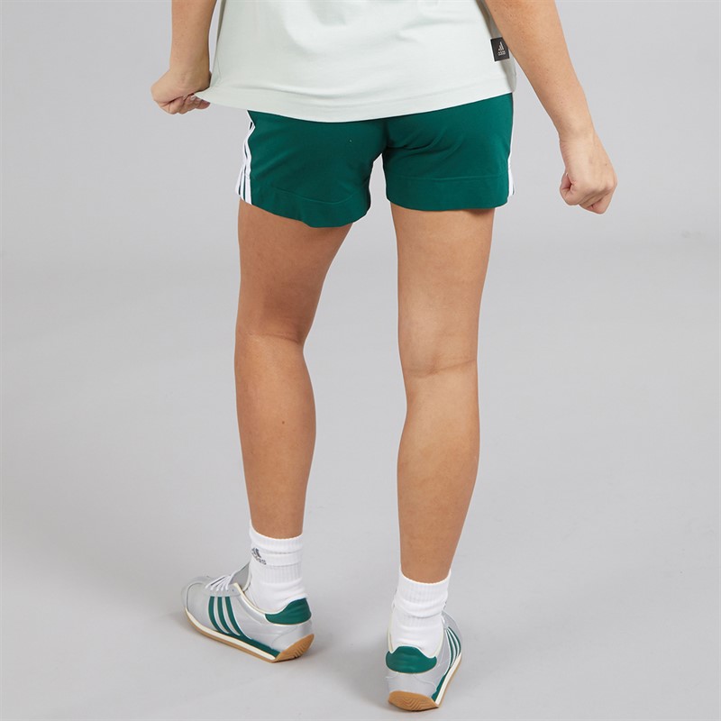 adidas Womens 3-Stripes Shorts Collegiate Green