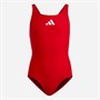 adidas Junior Girls 3 Bar Logo Swimsuit Better Scarlet/White/Shadow Red