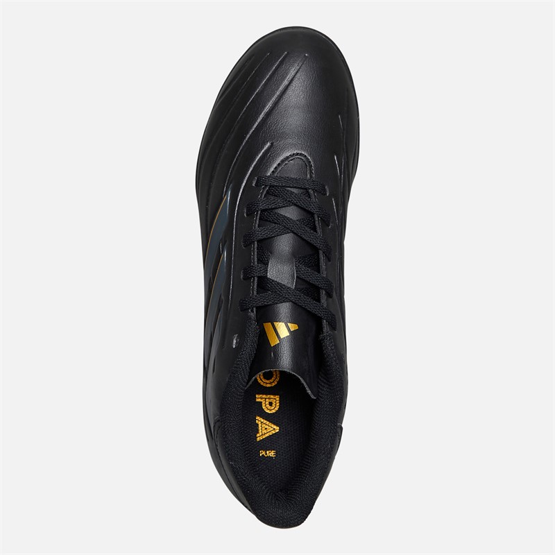 adidas Mens Copa Pure 2 Club TF Astro Football Boots Core Black/Carbon/Gold Metallic