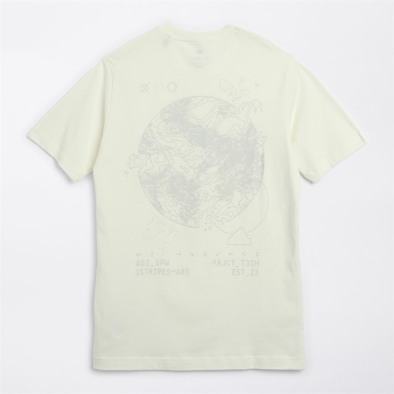 adidas Mens City Escape Graphic T-Shirt Off White