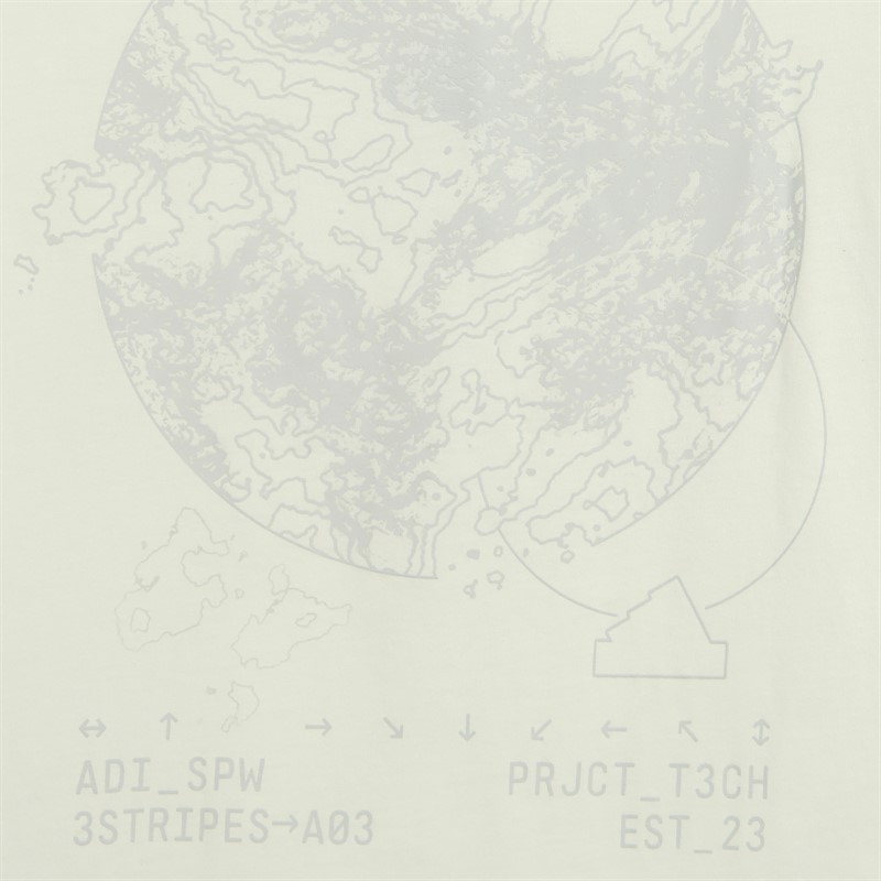 adidas Mens City Escape Graphic T-Shirt Off White