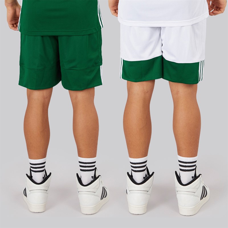 adidas 3G Speed odwracalne spodenki do koszykówki dla niego kolor Dark Green/Biały