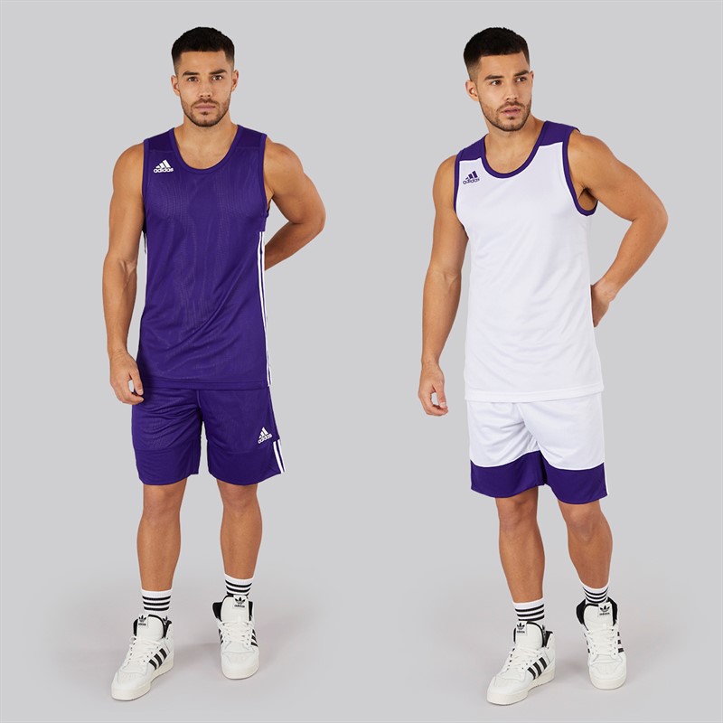 adidas 3G Speed odwracalne spodenki do koszykówki dla niego kolor Collegiate Purple/Biały