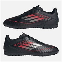 adidas Mens F50 Club TF Astro Football Boots Core Black/Iron Metallic/Lucid Red