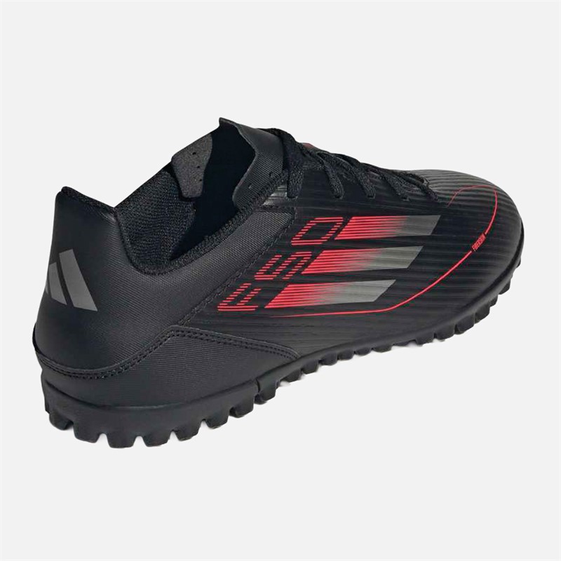 adidas Mens F50 Club TF Astro Football Boots Core Black/Iron Metallic/Lucid Red