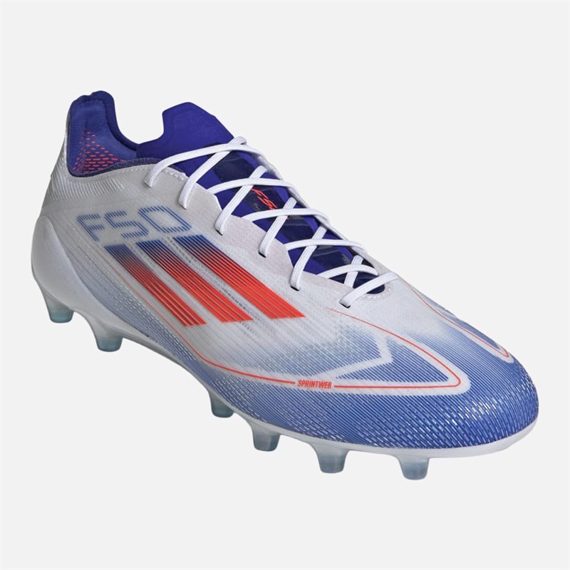 adidas Mens F50 Elite Advancement Pack 2G/3G AG Artificial Ground Football Boots Cloud White/Solar Red/Lucid Blue