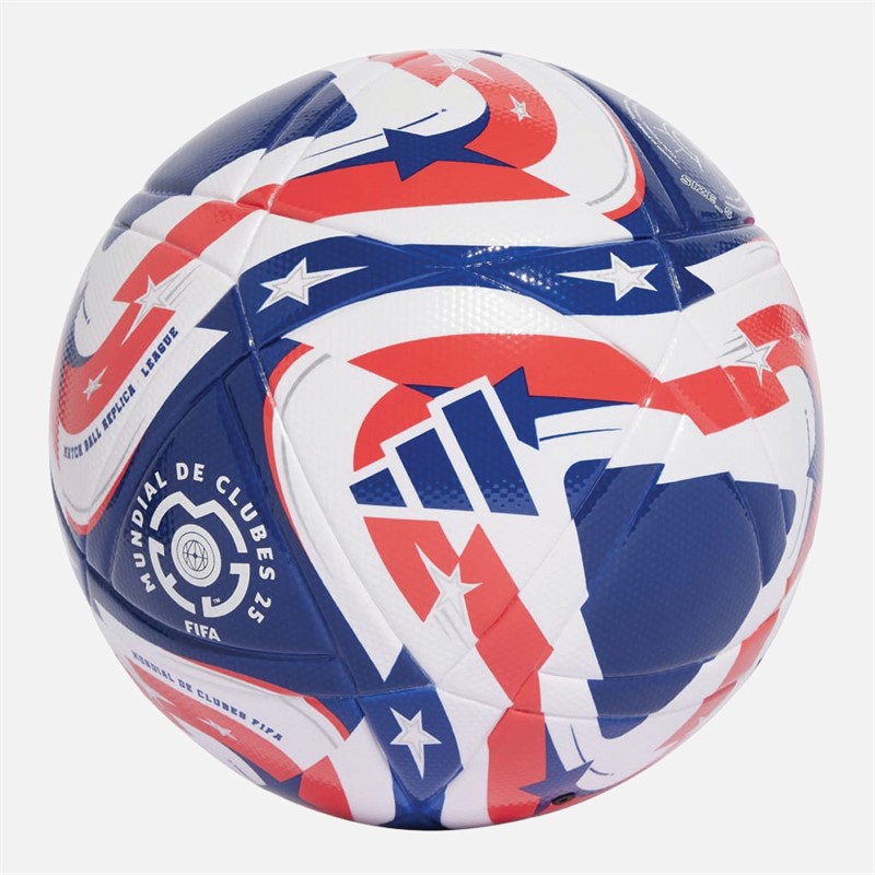 adidas FIFA 25 Club World Cup League Match Football (FIFA Quality Certified) White/Power Blue/Lucid Red/Silver Metallic