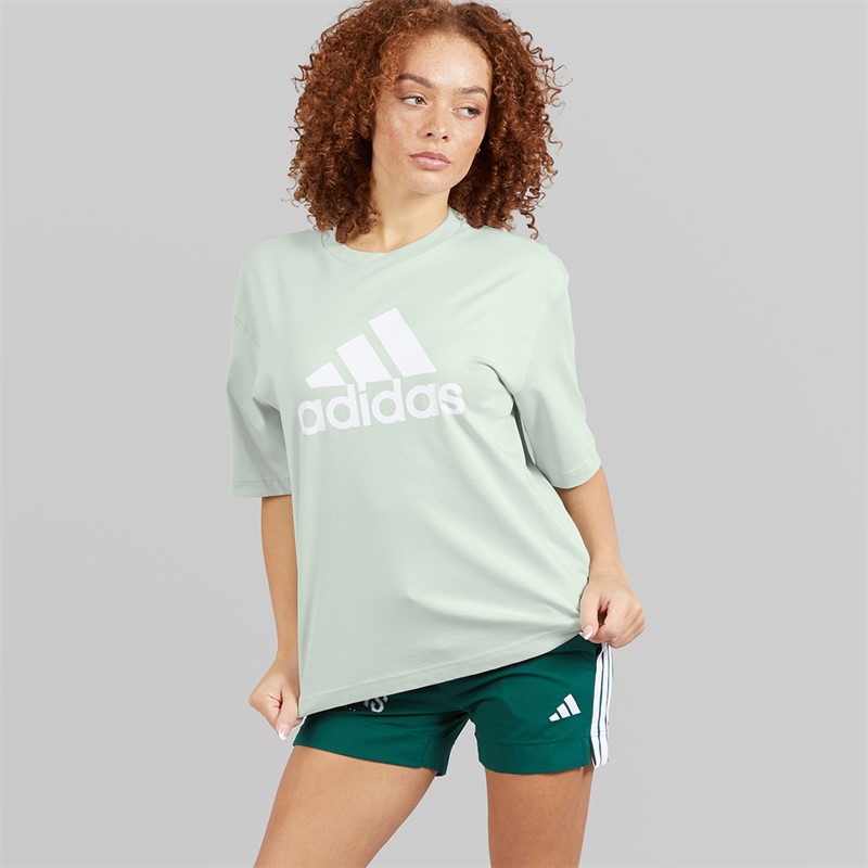 adidas Womens Future Icons Badge Of Sport T-Shirt Linen Green