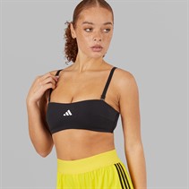 adidas Womens Iconisea Padded Bandeau Bikini Top Black/White