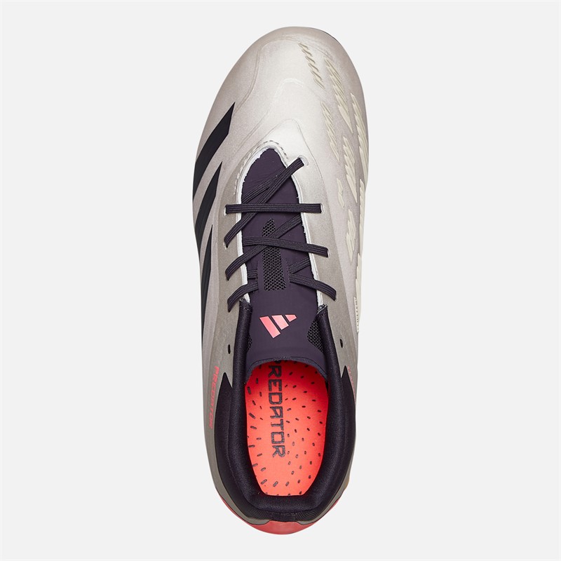 adidas Junior Predator Elite Vivid Horizon Pack FG Firm Ground Football Boots Platin Metallic/Aurora Black/Carbon