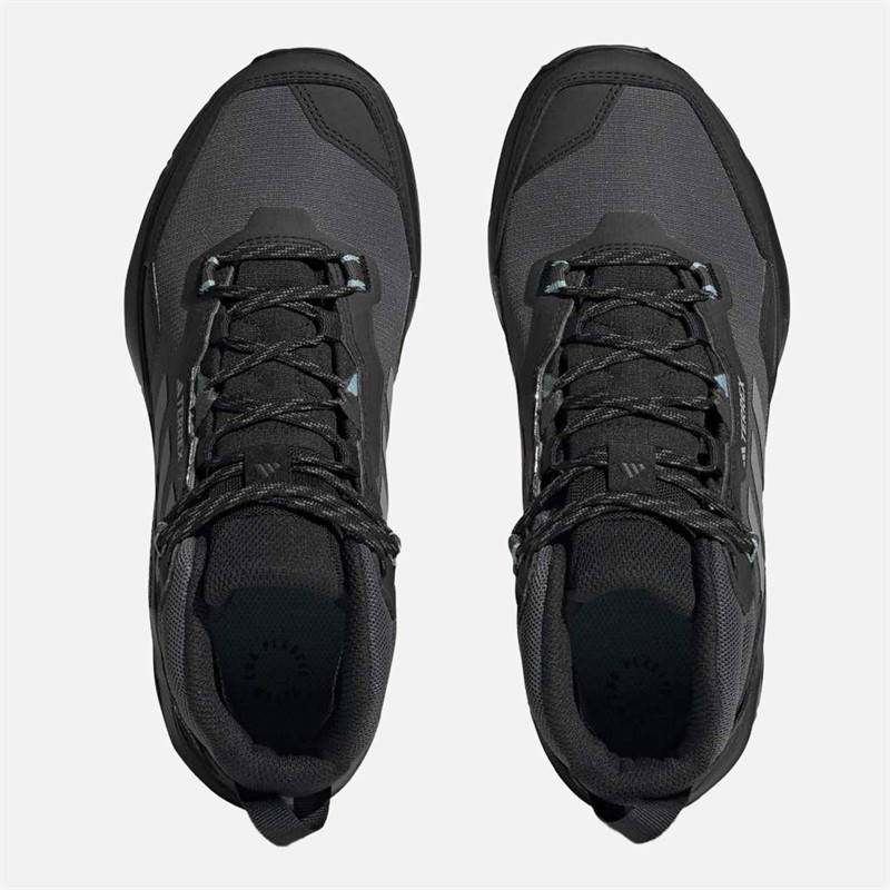adidas Womens Terrex AX4 Mid GORE-TEX Hiking Boots Core Black/Grey Three/Mint Ton