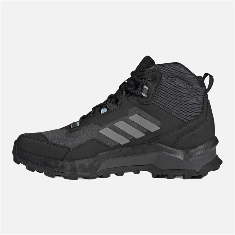 adidas Womens Terrex AX4 Mid GORE-TEX Hiking Boots Core Black/Grey Three/Mint Ton
