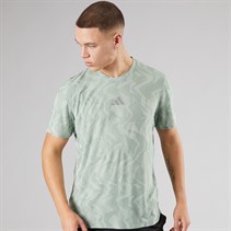 adidas Mens Ultimate Engineered Climacool+ Running T-Shirt Silver Green