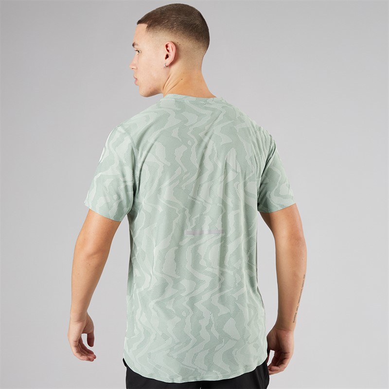 adidas Mens Ultimate Engineered Climacool+ Running T-Shirt Silver Green