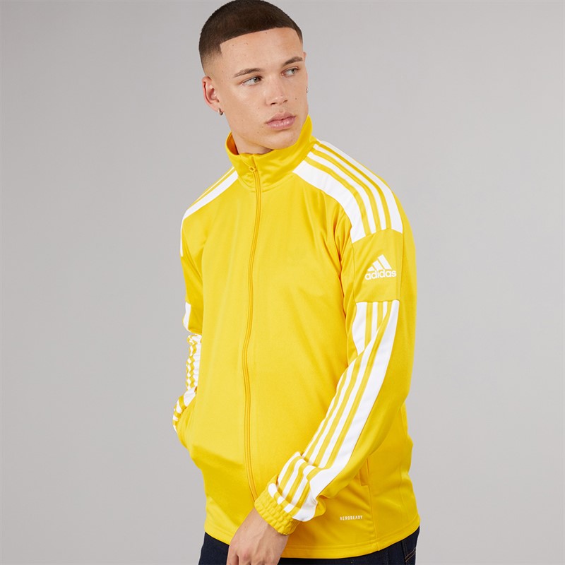 adidas Mens Squadra 21 Training Track Top Team Yellow/White