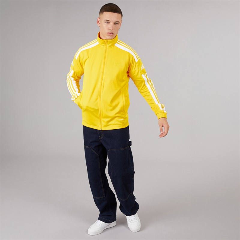 adidas Mens Squadra 21 Training Track Top Team Yellow/White
