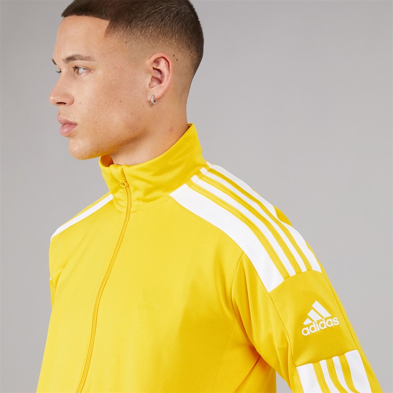 adidas Mens Squadra 21 Training Track Top Team Yellow/White
