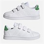 adidas Kids Advantage Court Hook-and-Loop Trainers Cloud White/Green/Core Black