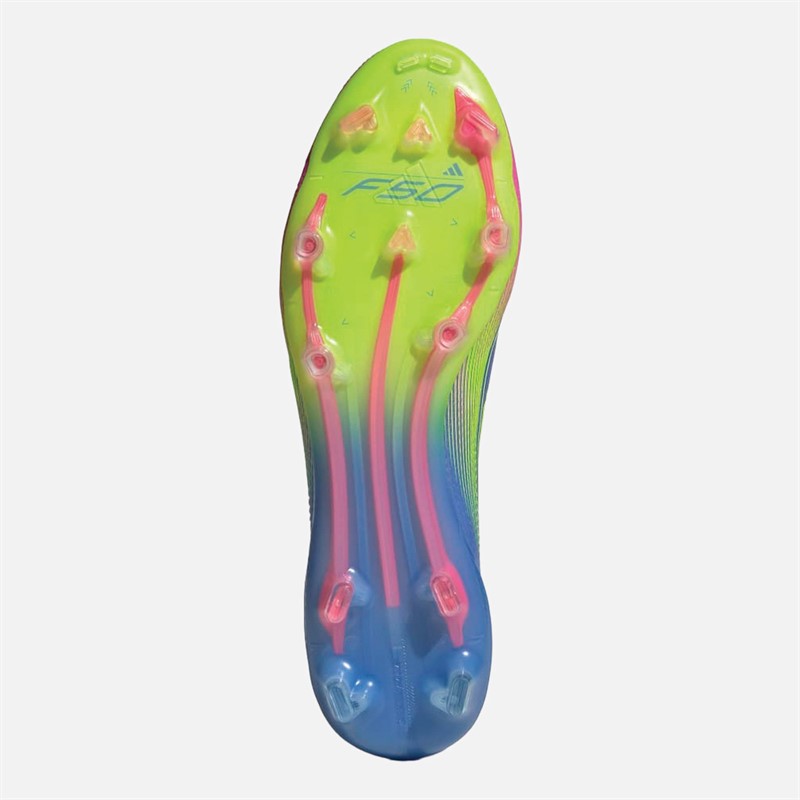 adidas Herren F50 Elite Celestial Victory Pack Kunstrasen Fussballschuhe Blue Fusion/Lucid Lemon/Lucid Pink