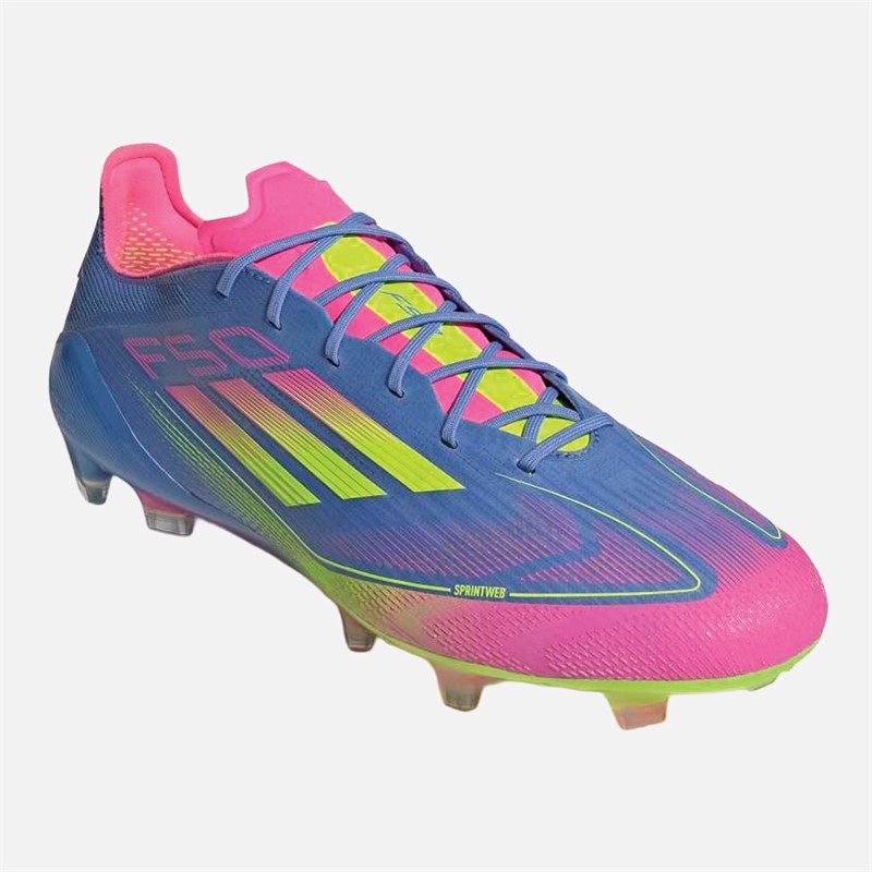 adidas Herren F50 Elite Celestial Victory Pack Kunstrasen Fussballschuhe Blue Fusion/Lucid Lemon/Lucid Pink