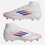 adidas Womens F50 League Advancement Pack Mid-Cut Firm/Multi Ground Football Boots Cloud White/Lucid Blue/Solar Red