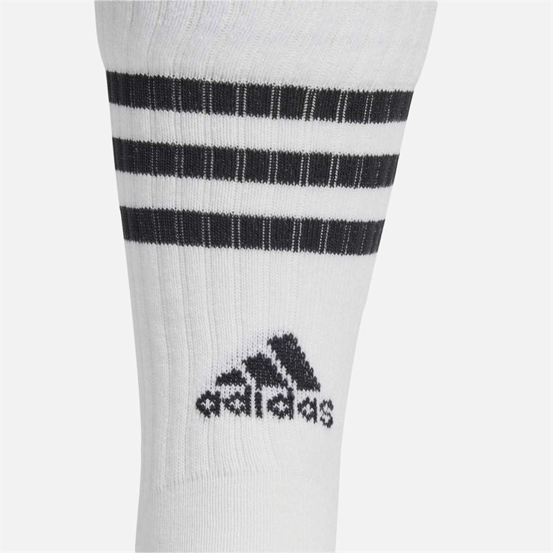 adidas 3-Stripes Cushioned Three Pack Crew Socks White/White/True Pink