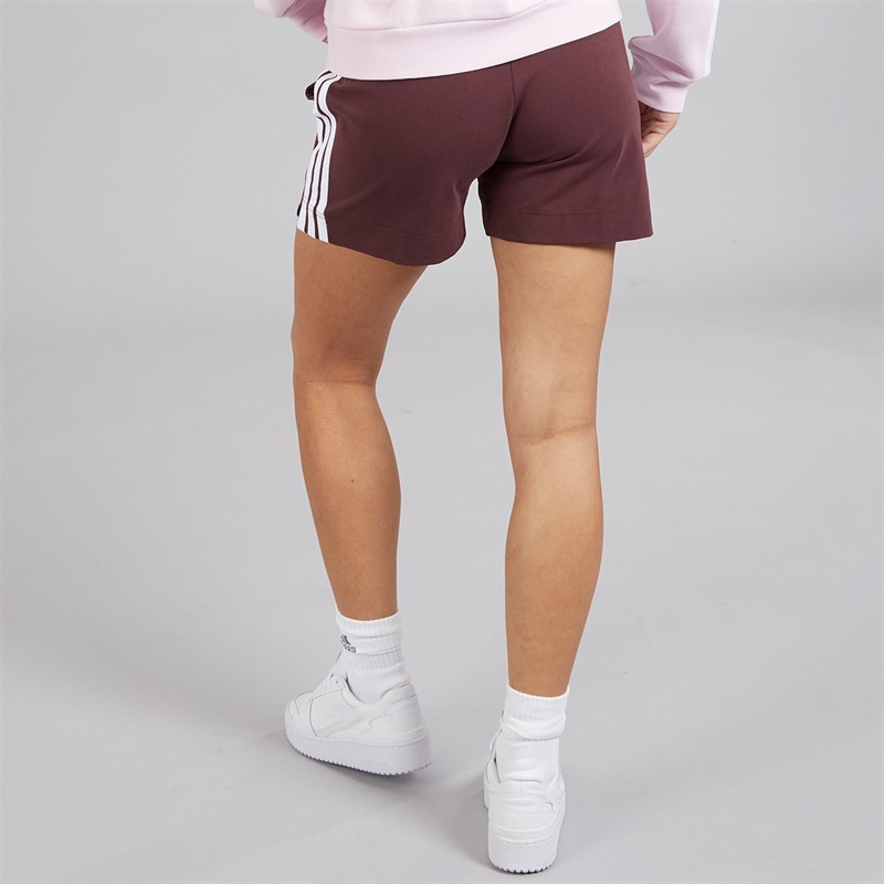 adidas Womens 3-Stripes Shorts Aurora Ruby