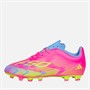 adidas Junior F50 Club Mystic Victory Pack Firm/Multi Ground Football Boots Lucid Pink/Lucid Lemon/Blue Fusion