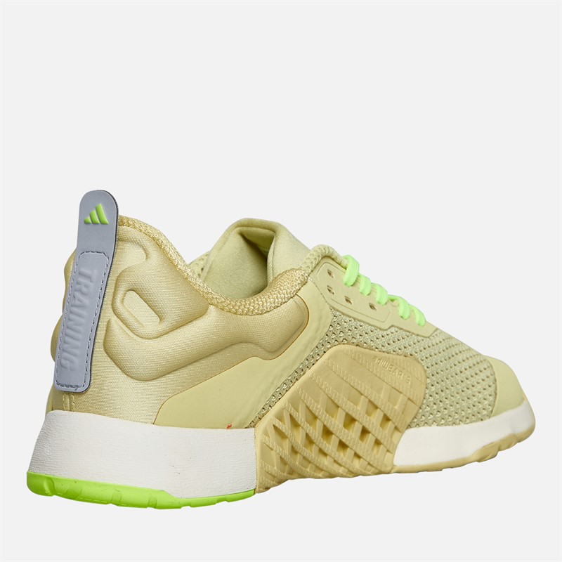 adidas Womens Dropset 3 Training Shoes Powder Yellow/Matte Silver/Lucid Lemon