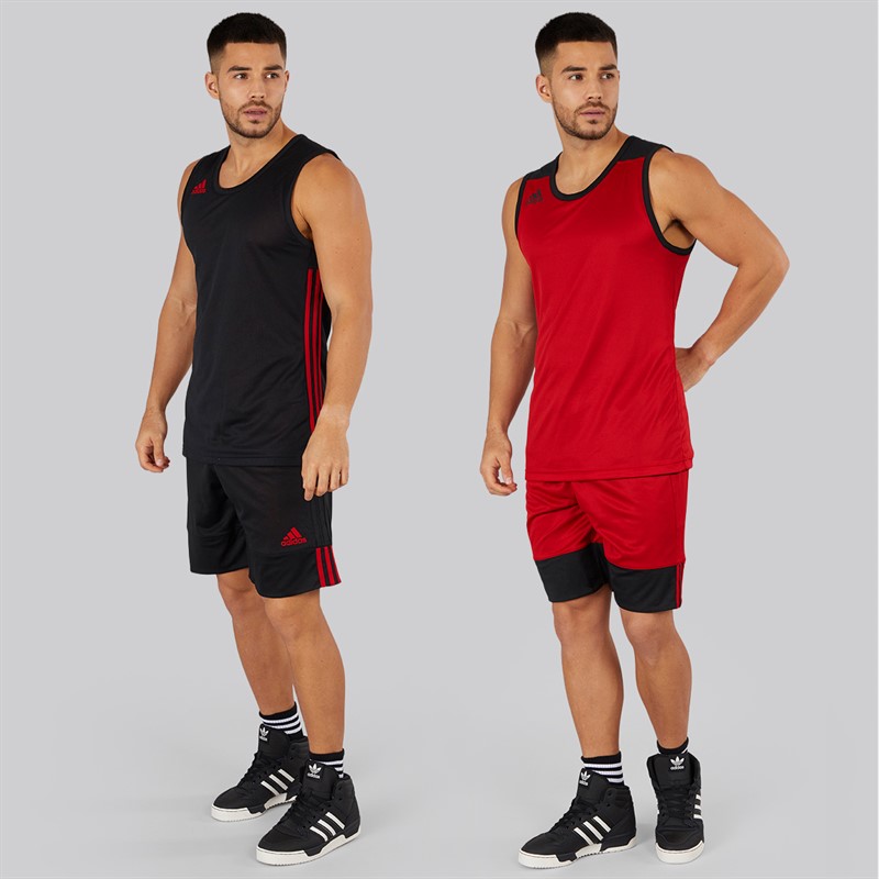 adidas 3G Speed dwustronne spodenki do koszykówki dla niego kolor Czarny/Power Red