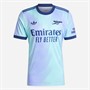 adidas Mens AFC Arsenal 24/25 Third Jersey Clear Aqua/Light Flash Purple