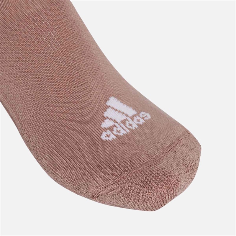 adidas 3-Stripes Cushioned Three Pack Mid Crew Socks White/White/Warm Clay