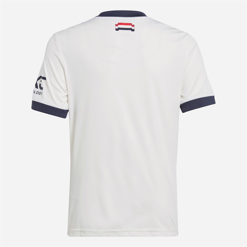 adidas Junior Boys MUFC Manchester United 24/25 Third Jersey Off White