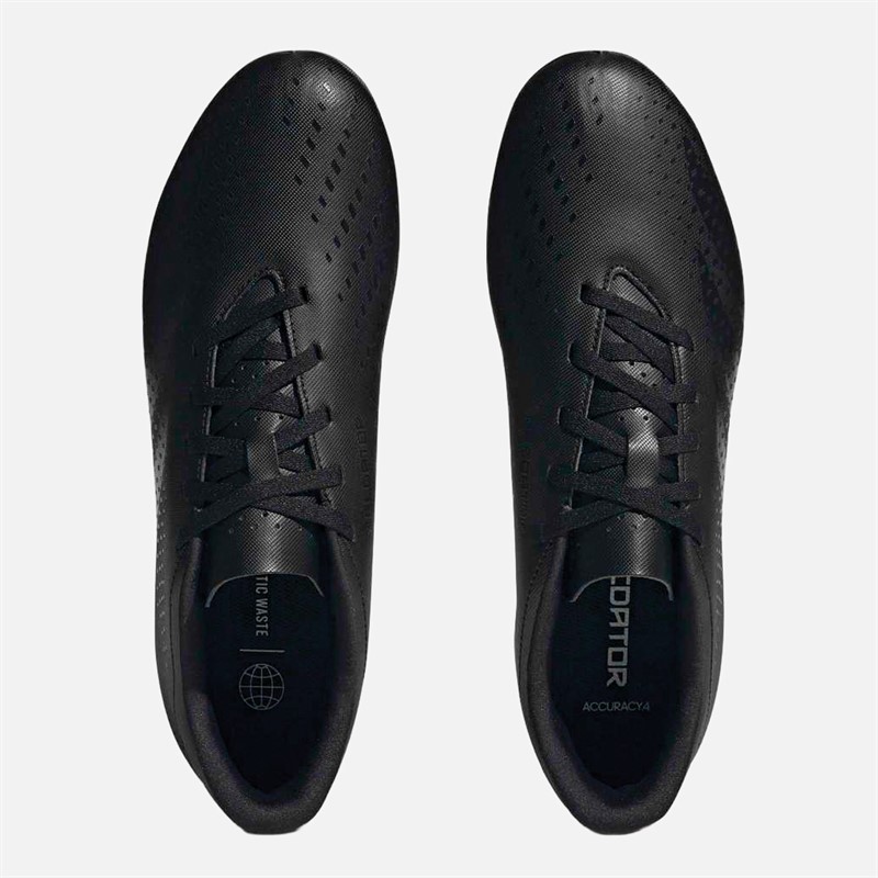 adidas Mens Predator Accuracy.4 FXG Flexible Ground Football Boots Core Black/Core Black/Cloud White