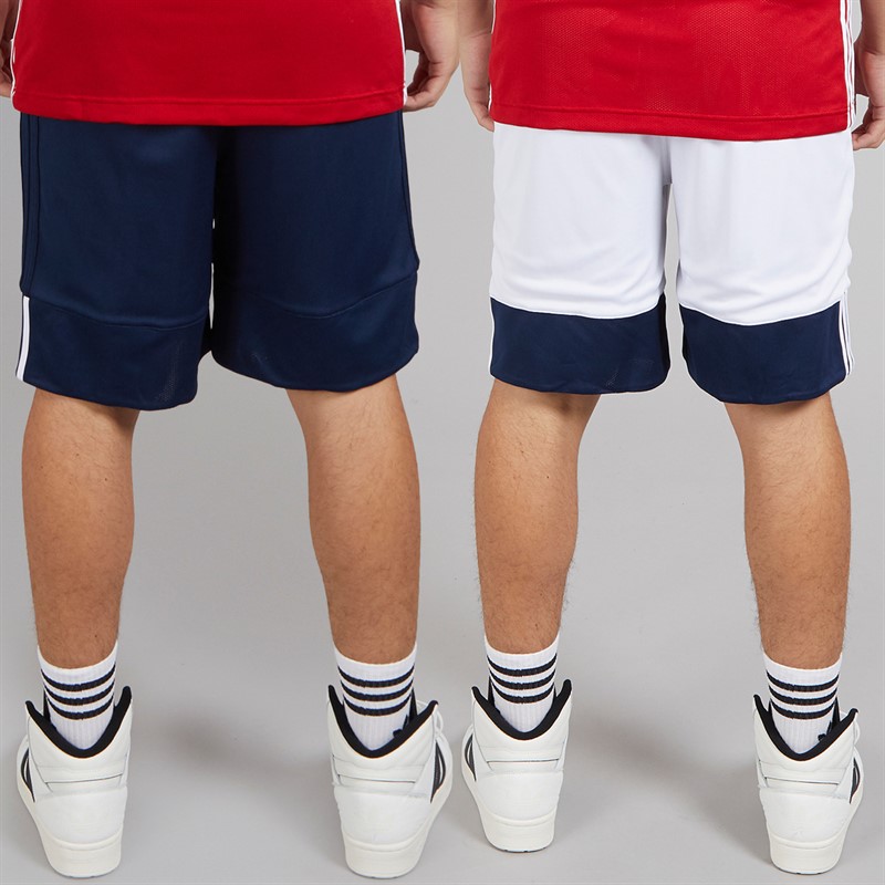 adidas Herren 3G Speed Wende Basketball Shorts Collegiate Navy/Weiß