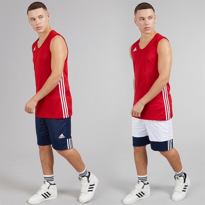 adidas Herren 3G Speed Wende Basketball Shorts Collegiate Navy/Weiß