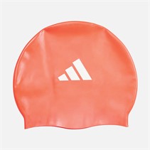 adidas Kids 3-Stripes Swimming Cap Bright Red/White