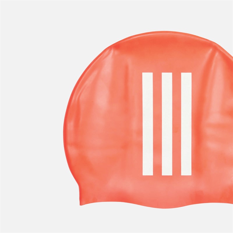 adidas Kids 3-Stripes Swimming Cap Bright Red/White