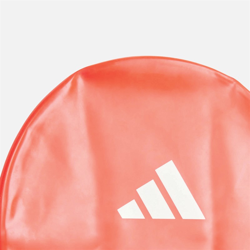 adidas Kids 3-Stripes Swimming Cap Bright Red/White