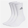 adidas Cushioned Three Pack Crew Socks White/Grey Four